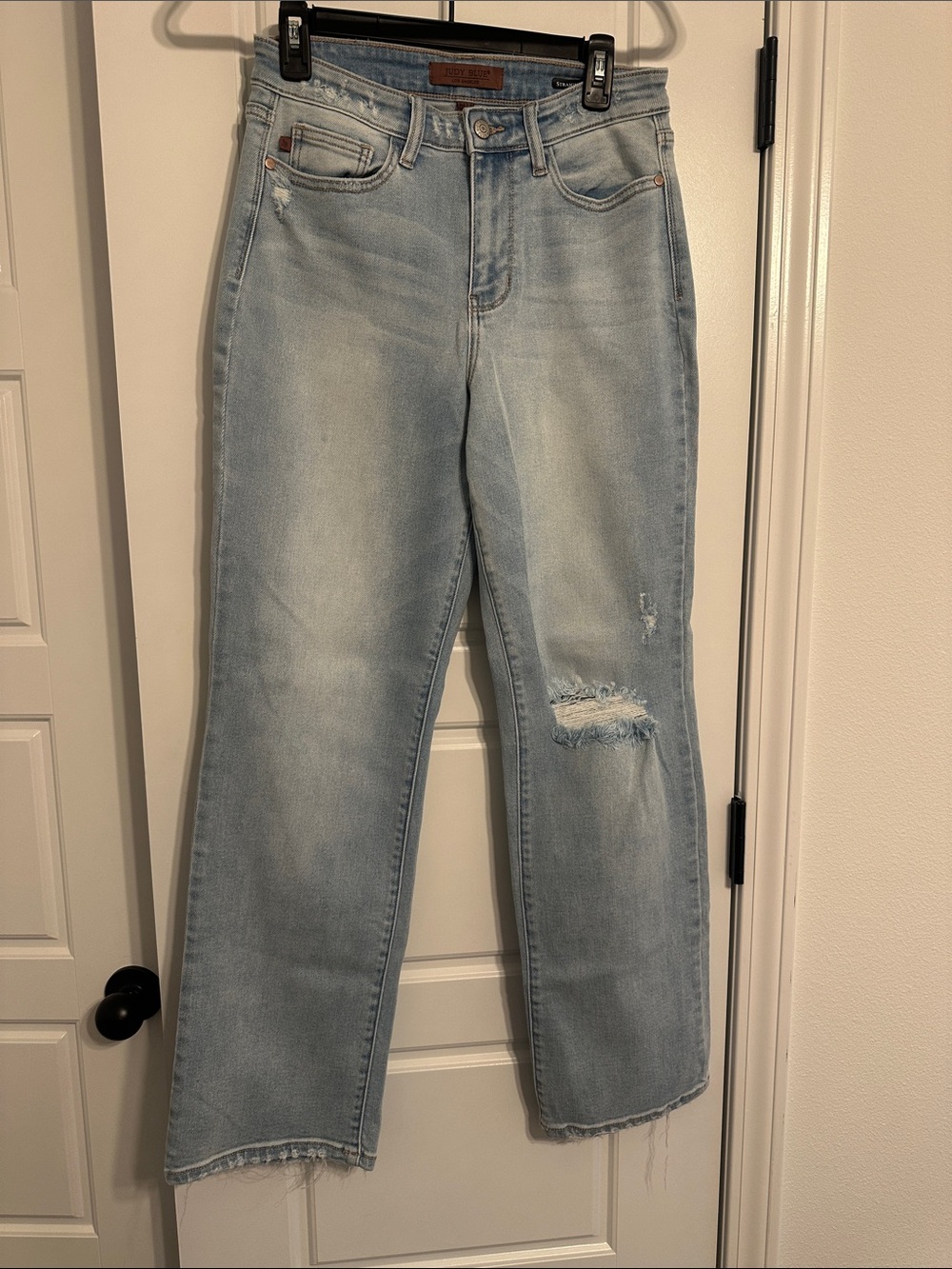 Judy Blue Washed Light Blue Straight Leg Jeans